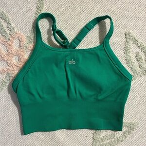 ALO Yoga Ribbed Crop Tank - Spruce Green Size Mediun NWOT